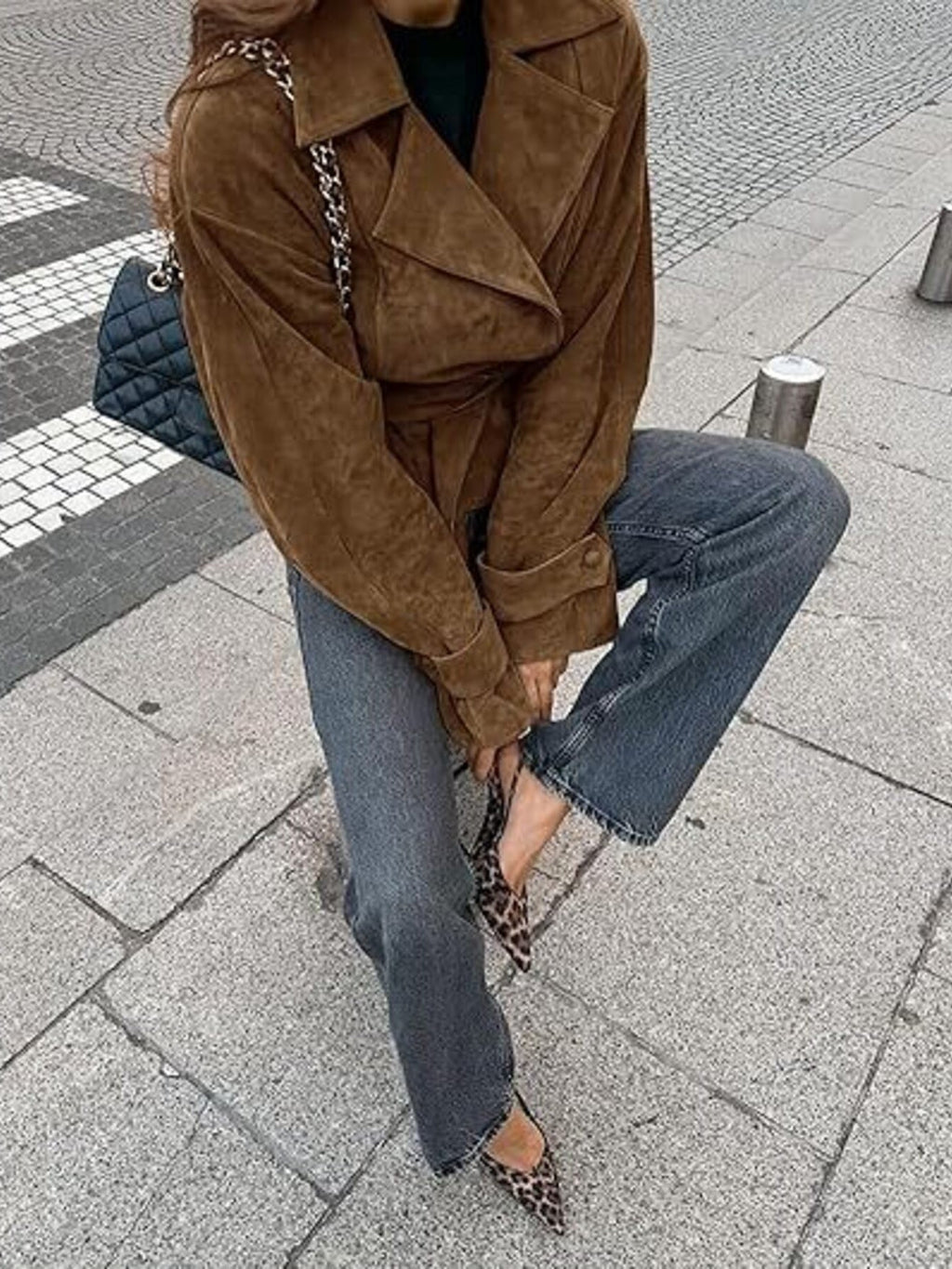 Vintage "Swag" Suede Tie Waist Jacket