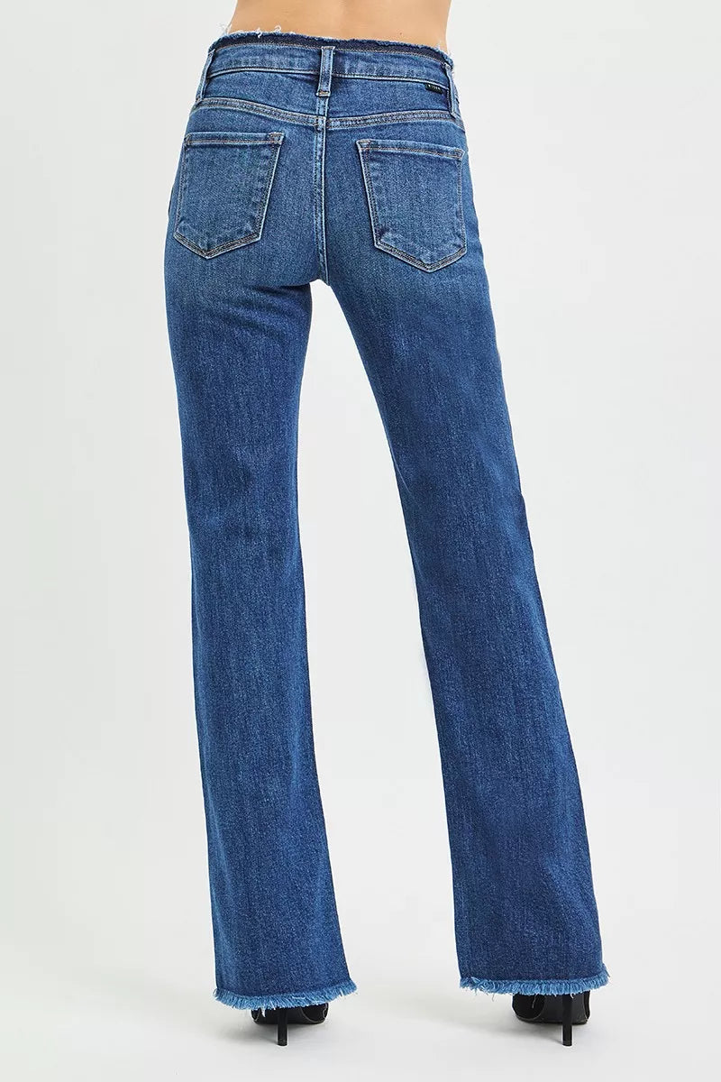On The Edge Mid Rise Bootcut Jeans