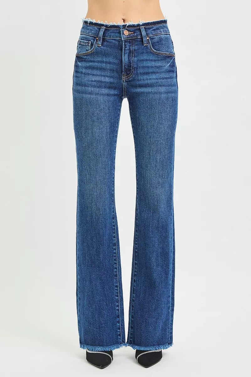 On The Edge Mid Rise Bootcut Jeans