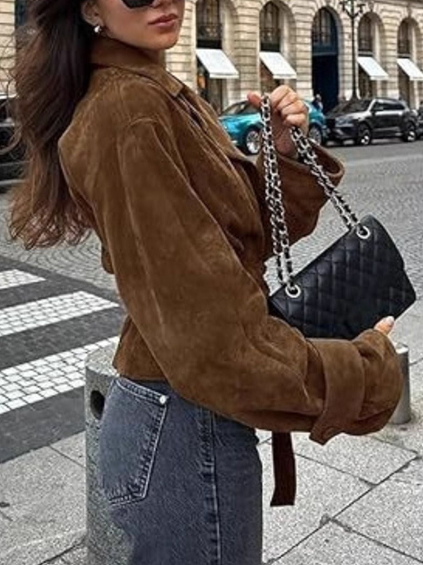 Vintage "Swag" Suede Tie Waist Jacket