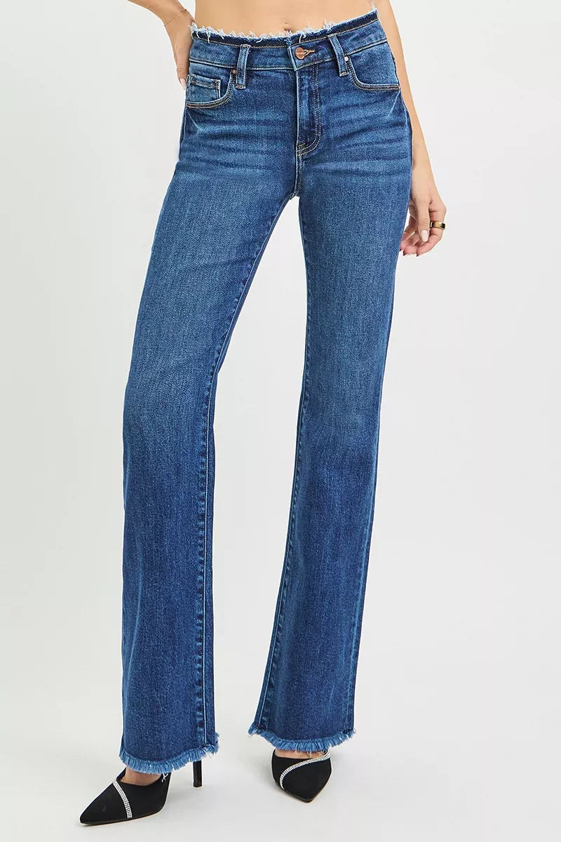 On The Edge Mid Rise Bootcut Jeans