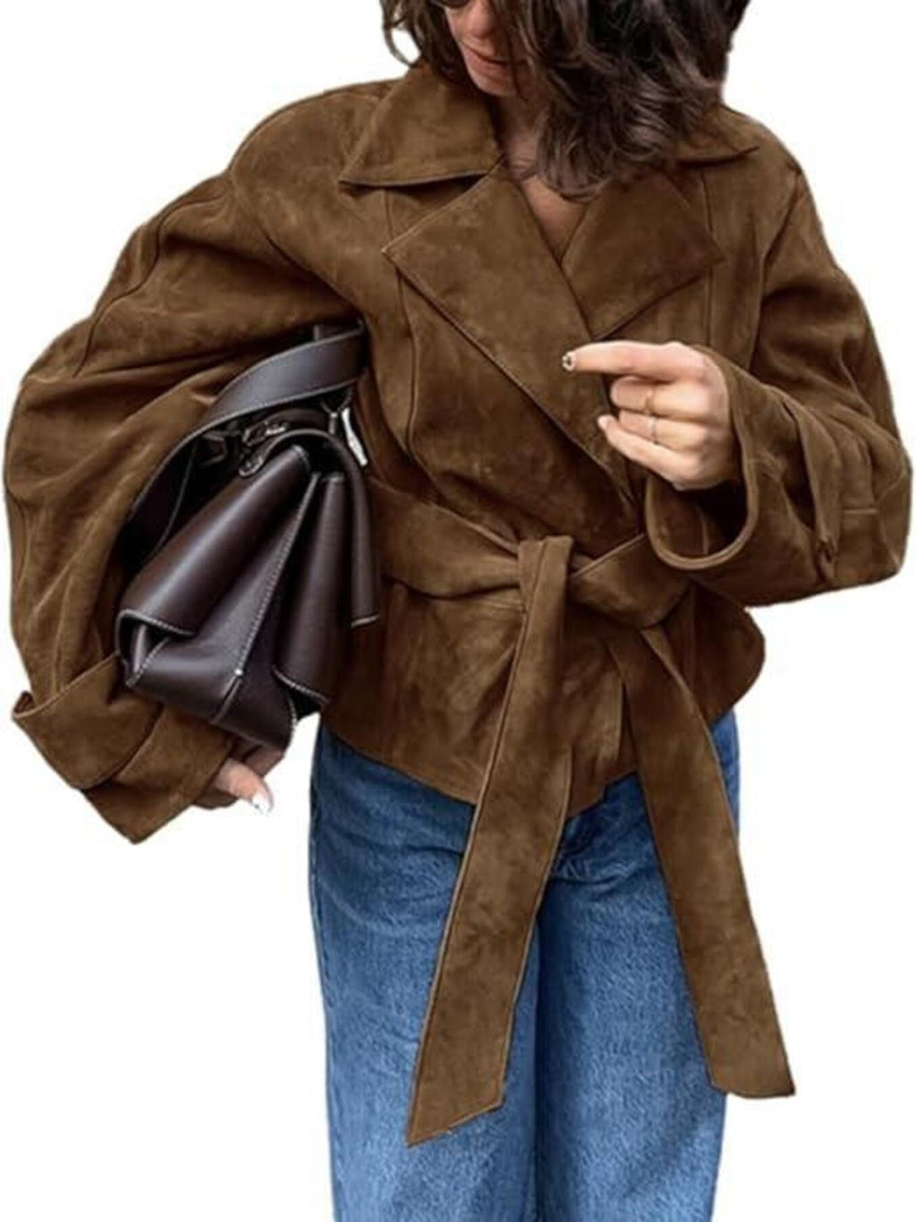Vintage "Swag" Suede Tie Waist Jacket