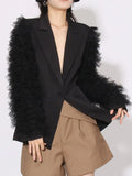 Ruffled Sleeve Blazer